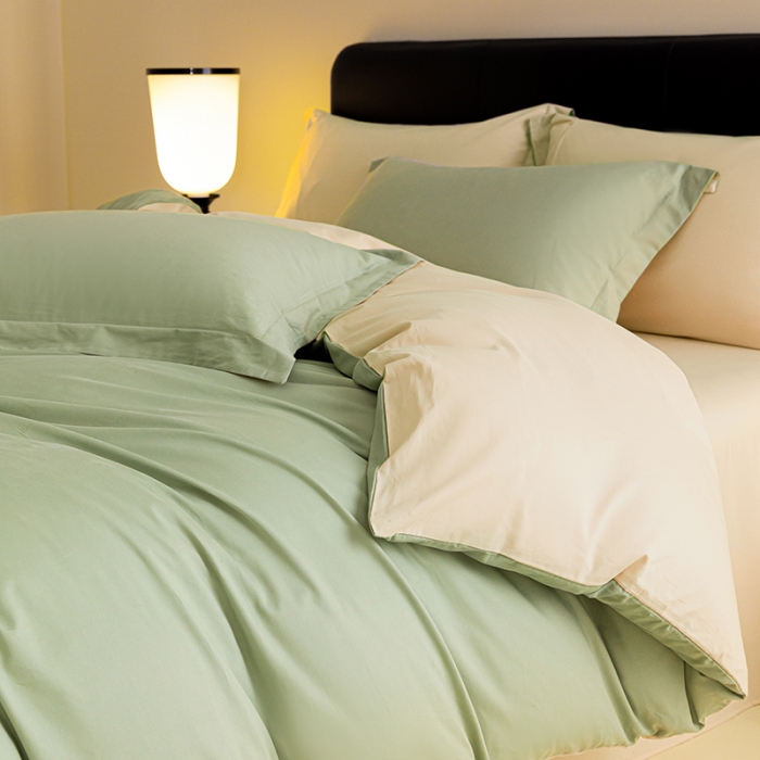 91家纺网 家纺一手货源 找家纺 秀色 2025新款高端50支加厚陶瓷磨毛全棉四件套瑞妮