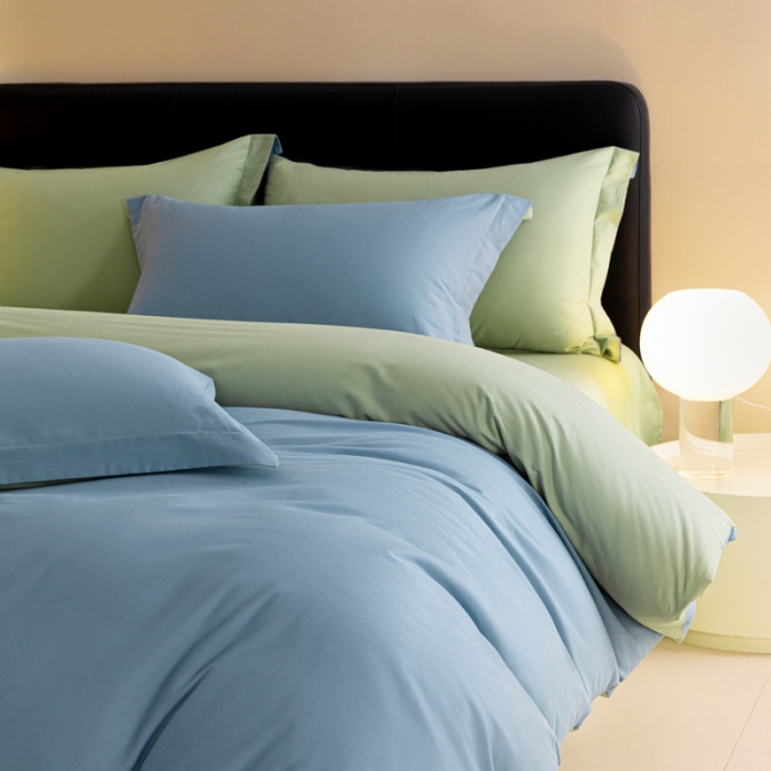 91家纺网 家纺一手货源 找家纺 秀色 2025新款高端50支加厚陶瓷磨毛全棉四件套瑞妮 瑞妮-窃蓝2B%青提绿