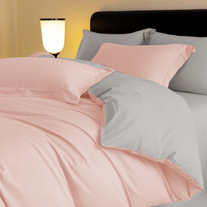 91家纺网 家纺一手货源 找家纺 秀色 2025新款高端50支加厚陶瓷磨毛全棉四件套瑞妮 瑞妮-桃红2B%松灰