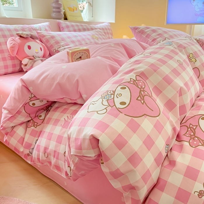 91家纺网 家纺一手货源 找家纺 (总) 曼之夏 2023新款全棉三丽鸥卡通四件套