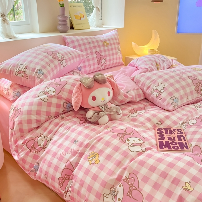 91家纺网 家纺一手货源 找家纺 (总) 曼之夏 2023新款全棉三丽鸥卡通四件套