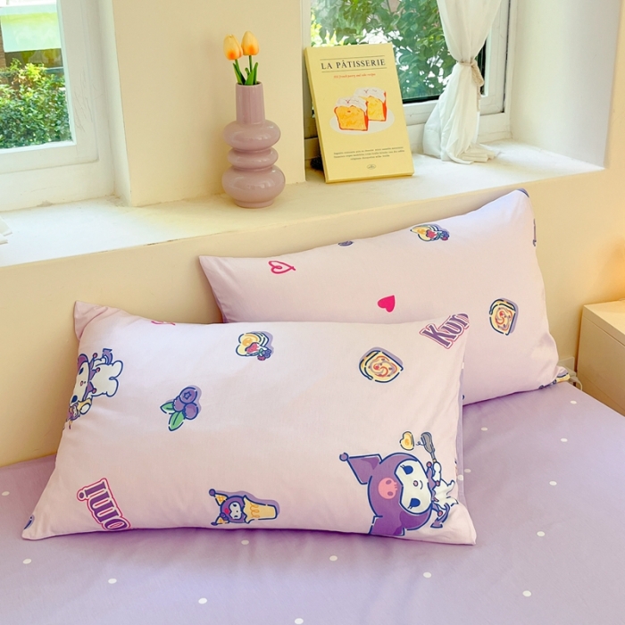 91家纺网 家纺一手货源 找家纺 曼之夏 2023新款全棉三丽鸥卡通四件套 甜甜库洛米