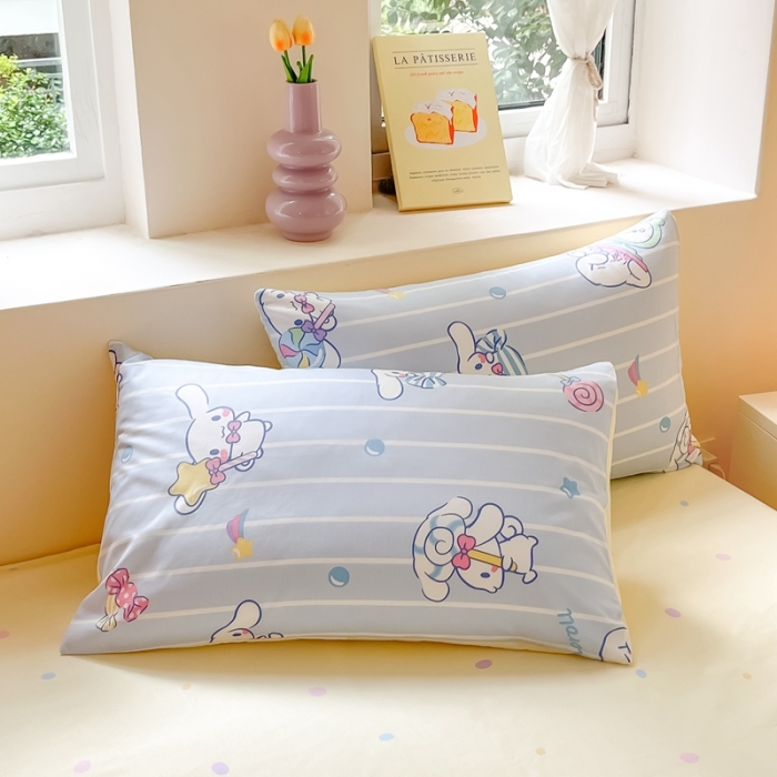 91家纺网 家纺一手货源 找家纺 曼之夏 2023新款全棉三丽鸥卡通四件套 星星大耳狗