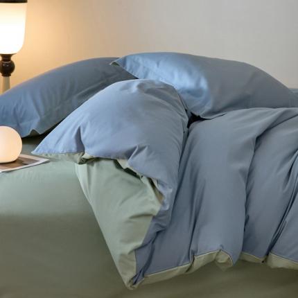 91家纺网 家纺一手货源 找家纺 秀色2025高端50支加厚陶瓷磨毛全棉四件套奶油风瑞妮落日黄+奶油