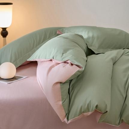 91家纺网 家纺一手货源 找家纺 秀色2025高端50支加厚陶瓷磨毛全棉四件套奶油风瑞妮落日黄+奶油