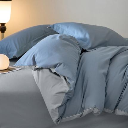 91家纺网 家纺一手货源 找家纺 秀色2025高端50支加厚陶瓷磨毛全棉四件套奶油风瑞妮落日黄+奶油