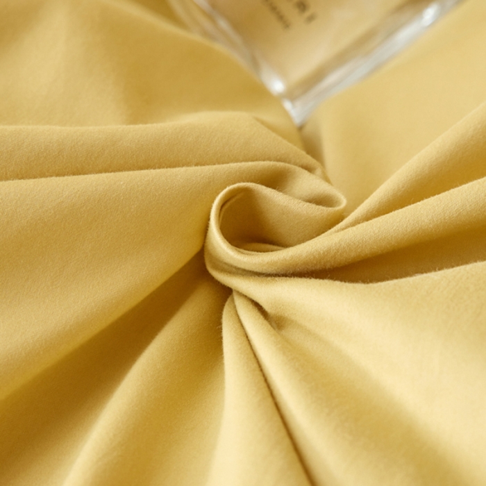 91家纺网 家纺一手货源 找家纺 秀色2025高端50支加厚陶瓷磨毛全棉四件套奶油风瑞妮落日黄+奶油