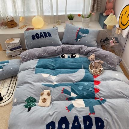 91家纺网 家纺一手货源 找家纺 （总）三朵 2023新款三丽鸥牛奶绒数码印花大版系列四件套