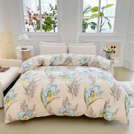 91家纺网 家纺一手货源 找家纺 （总）2024新款60支13376纯棉印花四件套系列-单被套