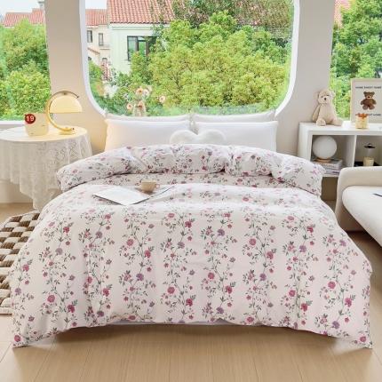 91家纺网 家纺一手货源 找家纺 （总）2024新款60支13376纯棉印花四件套系列-单被套