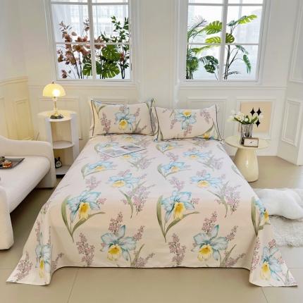 91家纺网 家纺一手货源 找家纺 （总）新款60支13376纯棉印花四件套系列-单床单