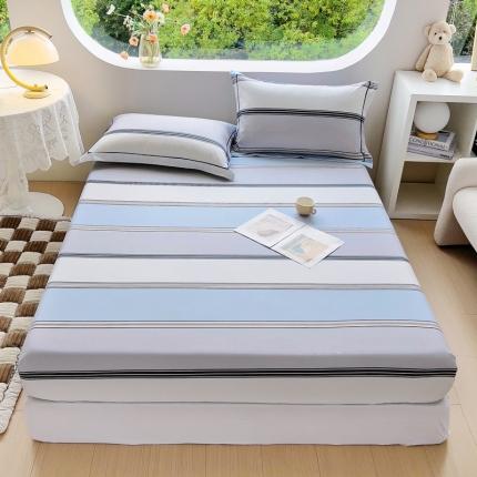 91家纺网 家纺一手货源 找家纺 锦罗绣 新款60支13376纯棉印花四件套系列-单床笠 洛克之约