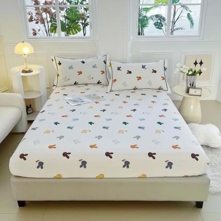 新款60支13376纯棉印花四件套系列-单床笠 兔宝宝