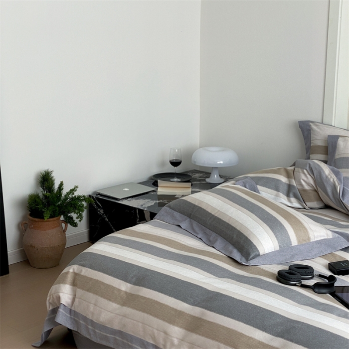 91家纺网 家纺一手货源 找家纺 （总）旷野 2023新款全棉磨毛轻奢四件套