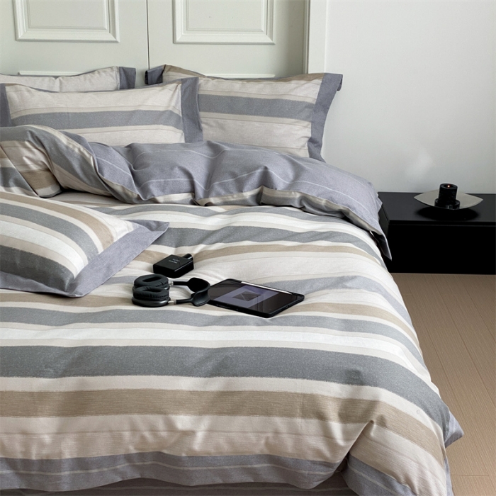 91家纺网 家纺一手货源 找家纺 （总）旷野 2023新款全棉磨毛轻奢四件套