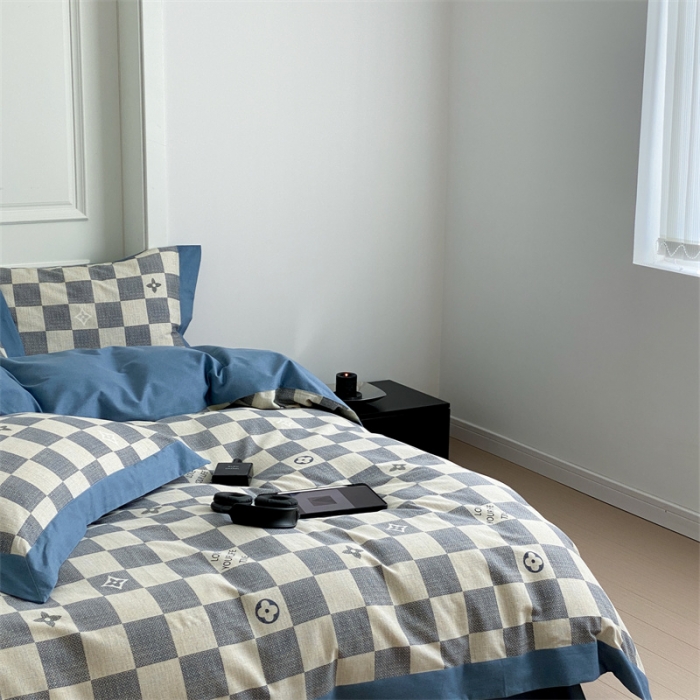 91家纺网 家纺一手货源 找家纺 旷野 2023新款全棉磨毛轻奢四件套 深海