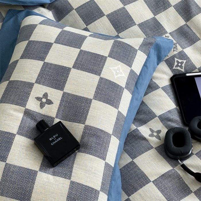 91家纺网 家纺一手货源 找家纺 旷野 2023新款全棉磨毛轻奢四件套 深海