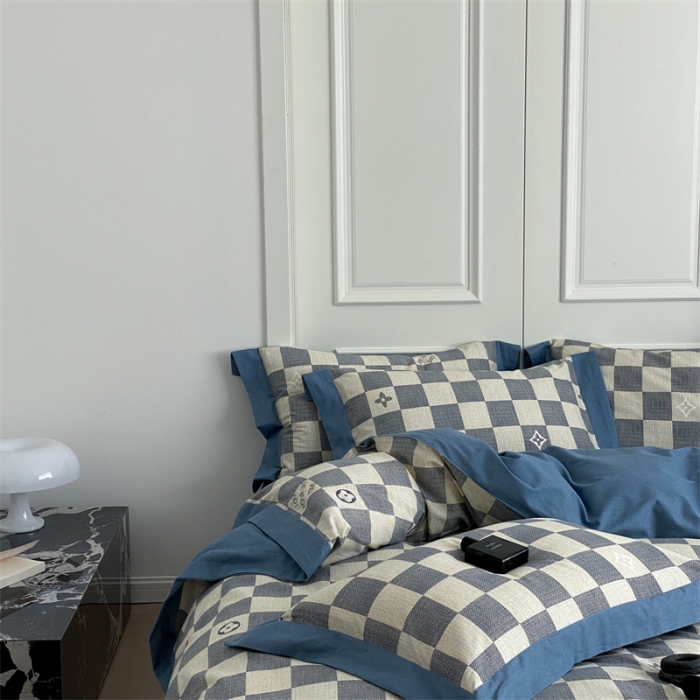 91家纺网 家纺一手货源 找家纺 旷野 2023新款全棉磨毛轻奢四件套 深海