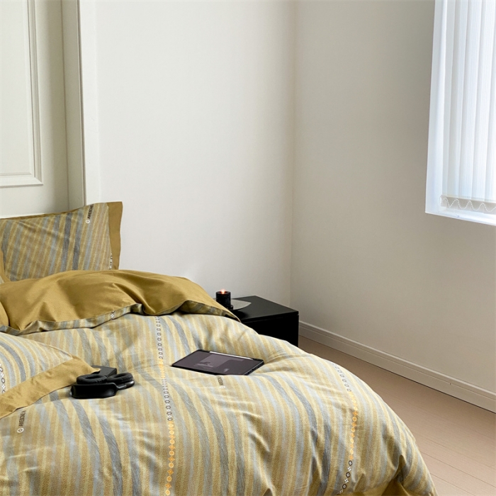 91家纺网 家纺一手货源 找家纺 旷野 2023新款全棉磨毛轻奢四件套 香吉士