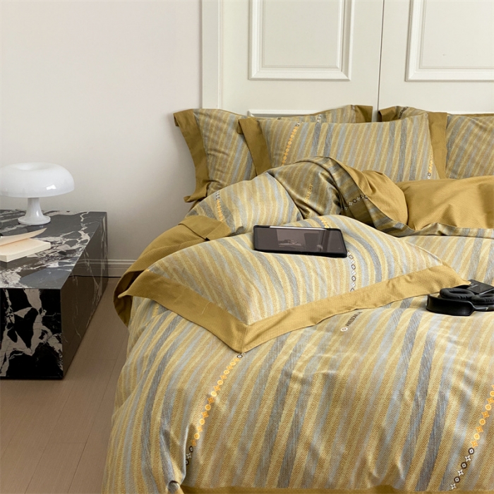 91家纺网 家纺一手货源 找家纺 旷野 2023新款全棉磨毛轻奢四件套 香吉士