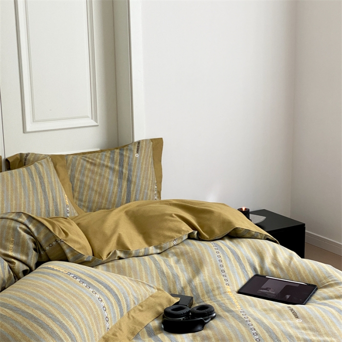 91家纺网 家纺一手货源 找家纺 旷野 2023新款全棉磨毛轻奢四件套 香吉士