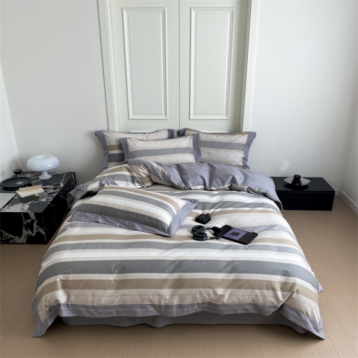 91家纺网 家纺一手货源 找家纺 旷野 2023新款全棉磨毛轻奢四件套 银河