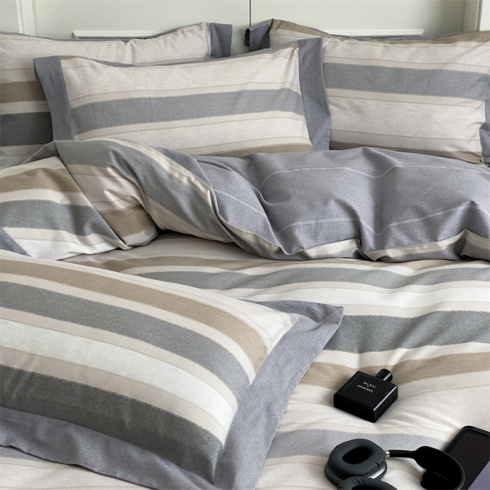 91家纺网 家纺一手货源 找家纺 旷野 2023新款全棉磨毛轻奢四件套 银河