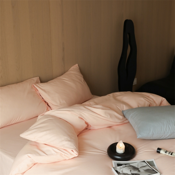 91家纺网 家纺一手货源 找家纺 （总）旷野 2023新款纯色磨毛四件套