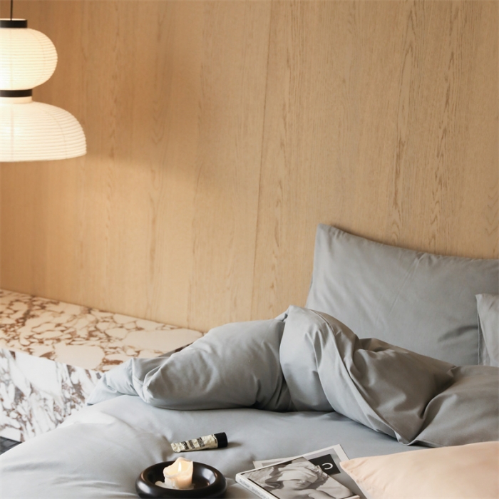 91家纺网 家纺一手货源 找家纺 旷野 2023新款纯色磨毛四件套 西风灰