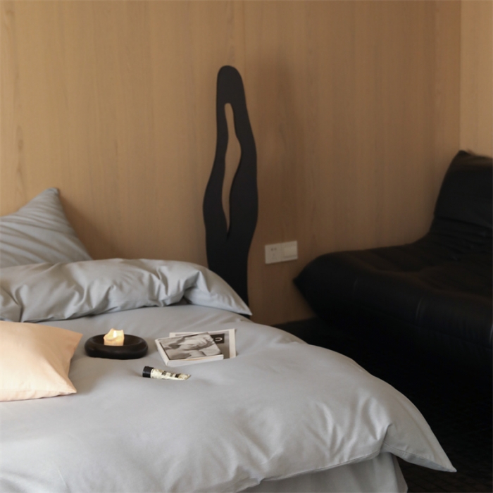 91家纺网 家纺一手货源 找家纺 旷野 2023新款纯色磨毛四件套 西风灰