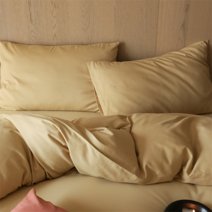 91家纺网 家纺一手货源 找家纺 旷野 2023新款纯色磨毛四件套 香槟金