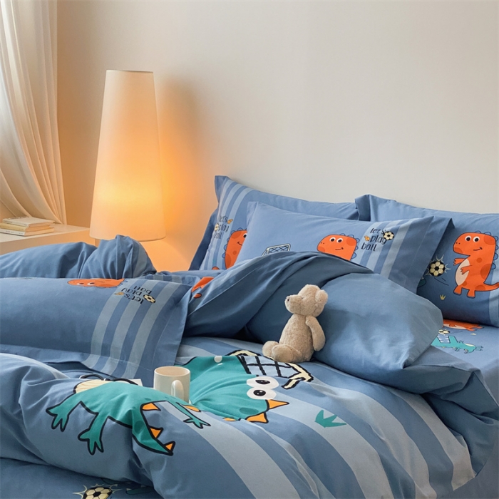 91家纺网 家纺一手货源 找家纺 （总）旷野 2023新款全棉磨毛卡通四件套