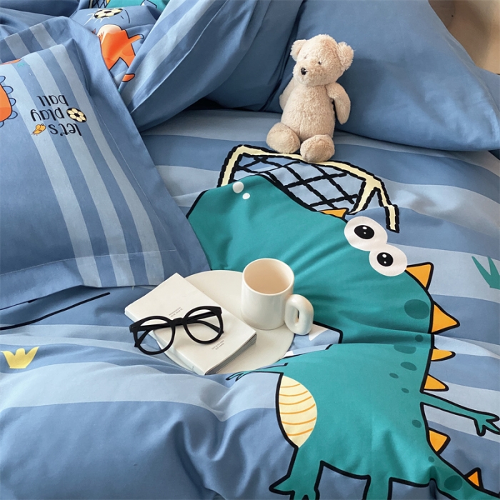 91家纺网 家纺一手货源 找家纺 （总）旷野 2023新款全棉磨毛卡通四件套