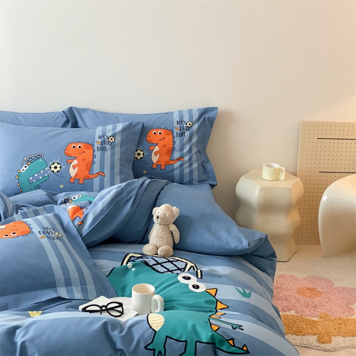 91家纺网 家纺一手货源 找家纺 （总）旷野 2023新款全棉磨毛卡通四件套