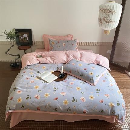 91家纺网 家纺一手货源 找家纺 旷野 2023新款全棉磨毛碎花四件套 苏梅