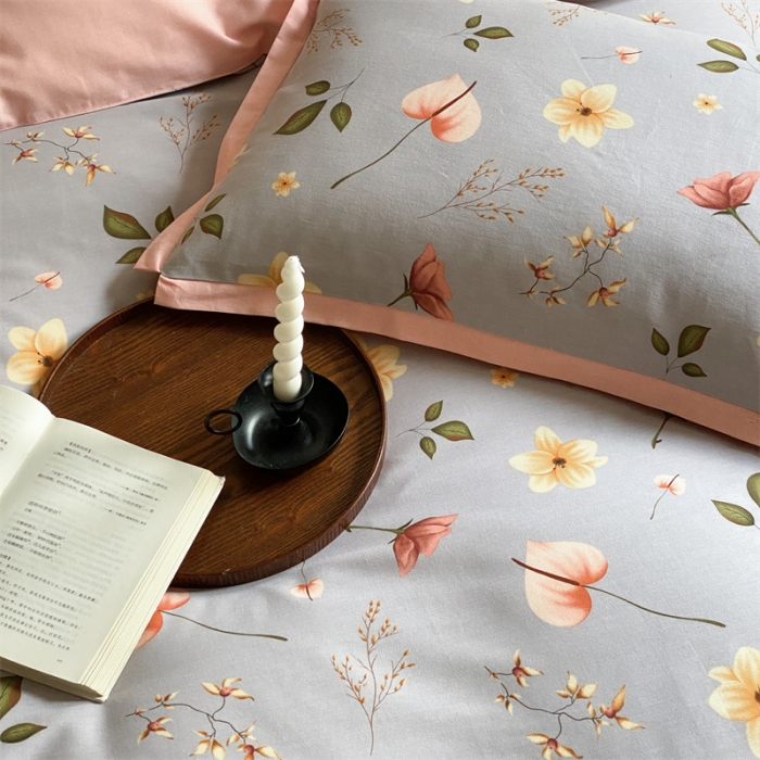 91家纺网 家纺一手货源 找家纺 （总）旷野 2023新款全棉磨毛碎花四件套