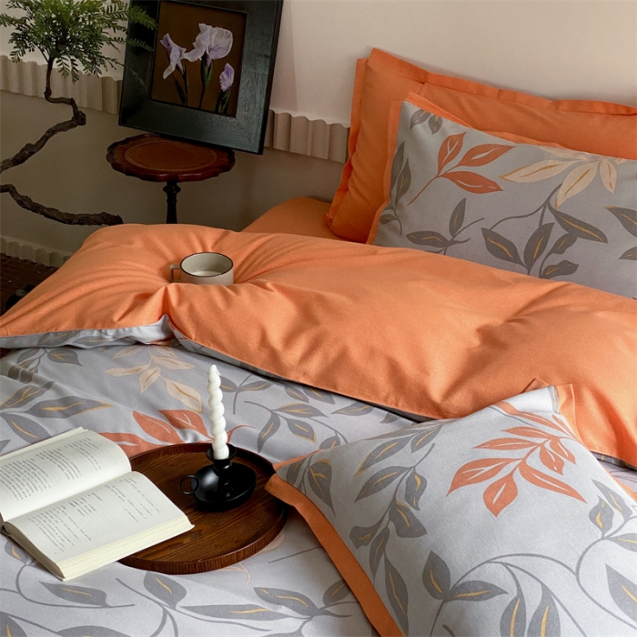 91家纺网 家纺一手货源 找家纺 旷野 2023新款全棉磨毛碎花四件套 秋野