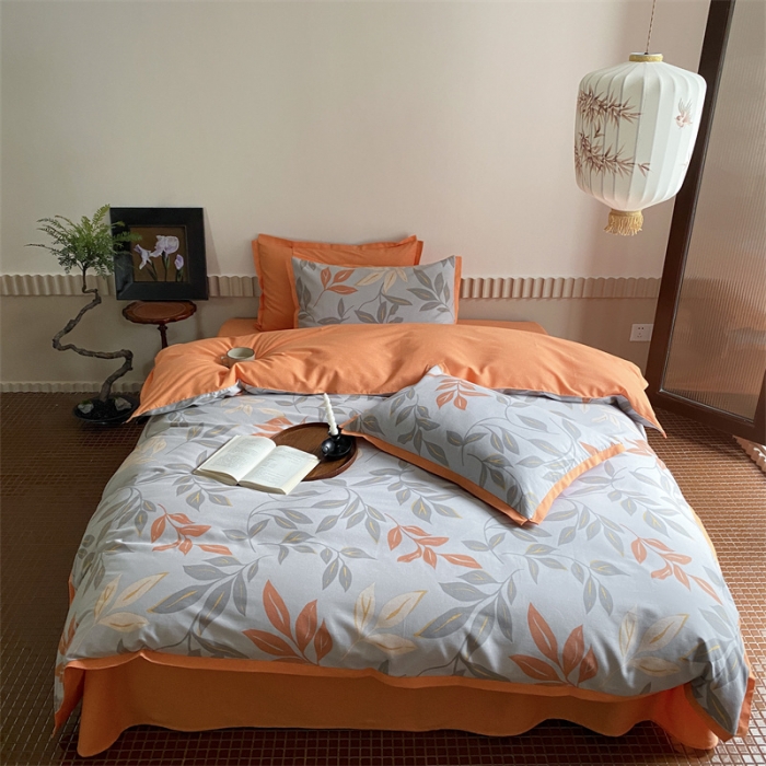 91家纺网 家纺一手货源 找家纺 旷野 2023新款全棉磨毛碎花四件套 秋野