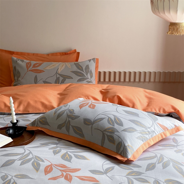 91家纺网 家纺一手货源 找家纺 旷野 2023新款全棉磨毛碎花四件套 秋野