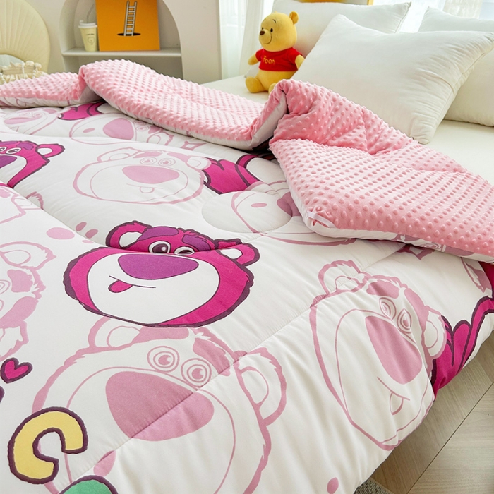 91家纺网 家纺一手货源 找家纺 （总）中国龙家纺 2023新款A类水洗棉豆豆绒加厚冬被