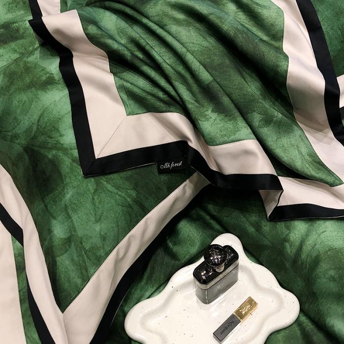 91家纺网 家纺一手货源 找家纺 黑白森林秋冬新品 天丝棉磨毛拼角四件套天丝全棉-费朗斯