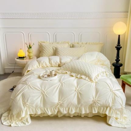 91家纺网 家纺一手货源 找家纺 （总）上喜 热卖牛奶绒珍珠床盖款三件套四件套