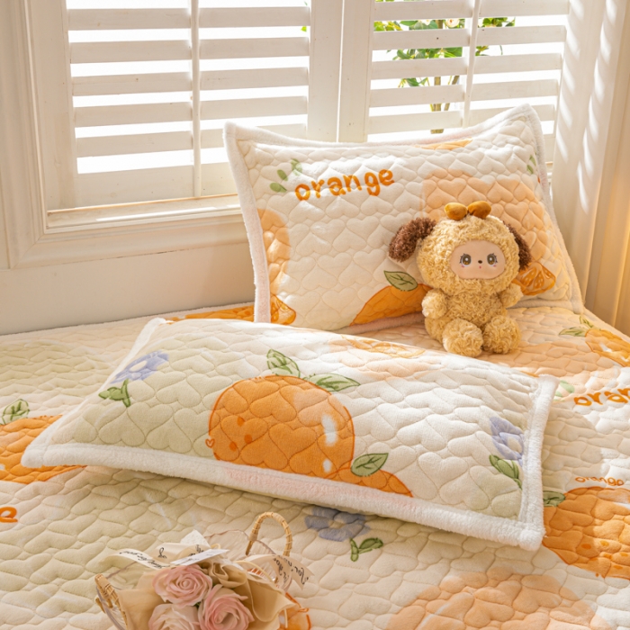 91家纺网 家纺一手货源 找家纺 米柳家纺 2023新款牛奶绒床垫床护垫薄款秋冬保暖床垫床褥子 大桔大利