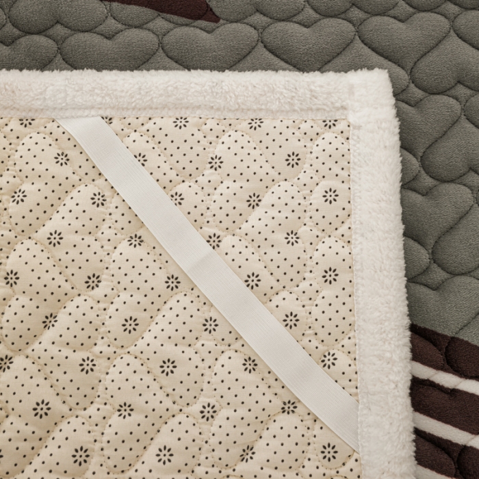 91家纺网 家纺一手货源 找家纺 米柳家纺 2023新款牛奶绒床垫床护垫薄款秋冬保暖床垫床褥子 奇妙三角