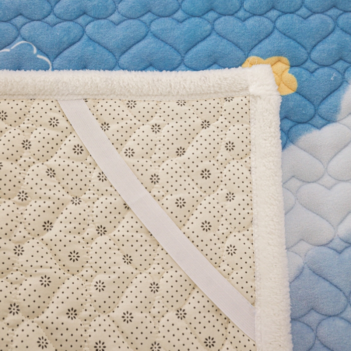 91家纺网 家纺一手货源 找家纺 米柳家纺 2023新款牛奶绒床垫床护垫薄款秋冬保暖床垫床褥子 星空