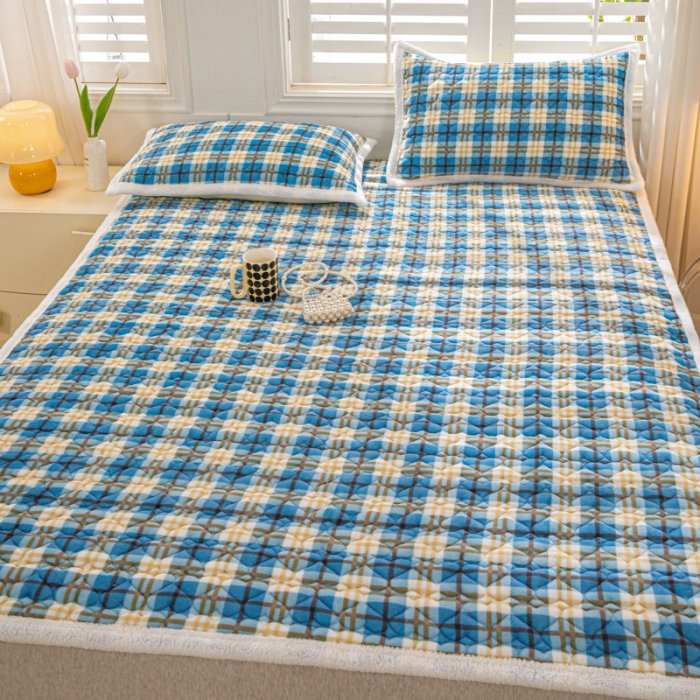 91家纺网 家纺一手货源 找家纺 米柳家纺 2023新款牛奶绒床垫床护垫薄款秋冬保暖床垫床褥子 休闲格调