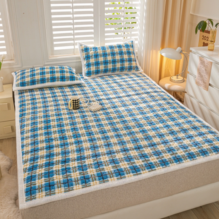 91家纺网 家纺一手货源 找家纺 米柳家纺 2023新款牛奶绒床垫床护垫薄款秋冬保暖床垫床褥子 休闲格调