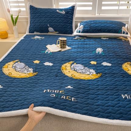 米柳家纺 2023新款牛奶绒床垫床护垫薄款秋冬保暖床垫床褥子 宇航员