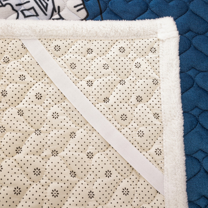 91家纺网 家纺一手货源 找家纺 米柳家纺 2023新款牛奶绒床垫床护垫薄款秋冬保暖床垫床褥子 宇航员