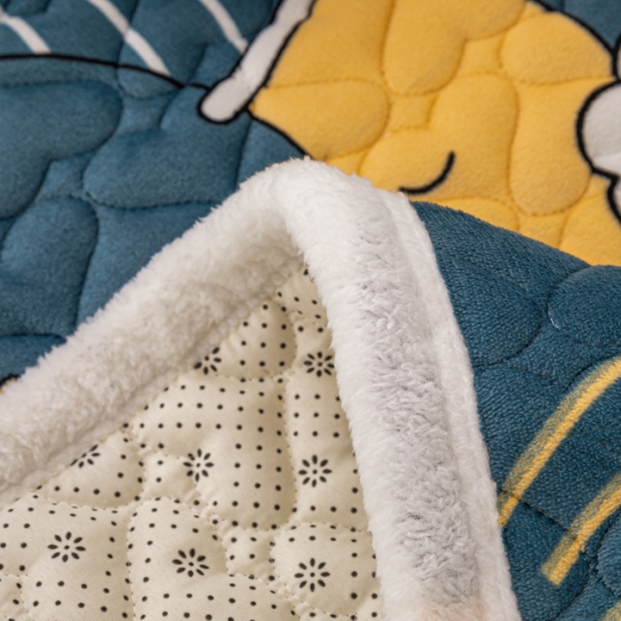 91家纺网 家纺一手货源 找家纺 米柳家纺 2023新款牛奶绒床垫床护垫薄款秋冬保暖床垫床褥子 云之恋